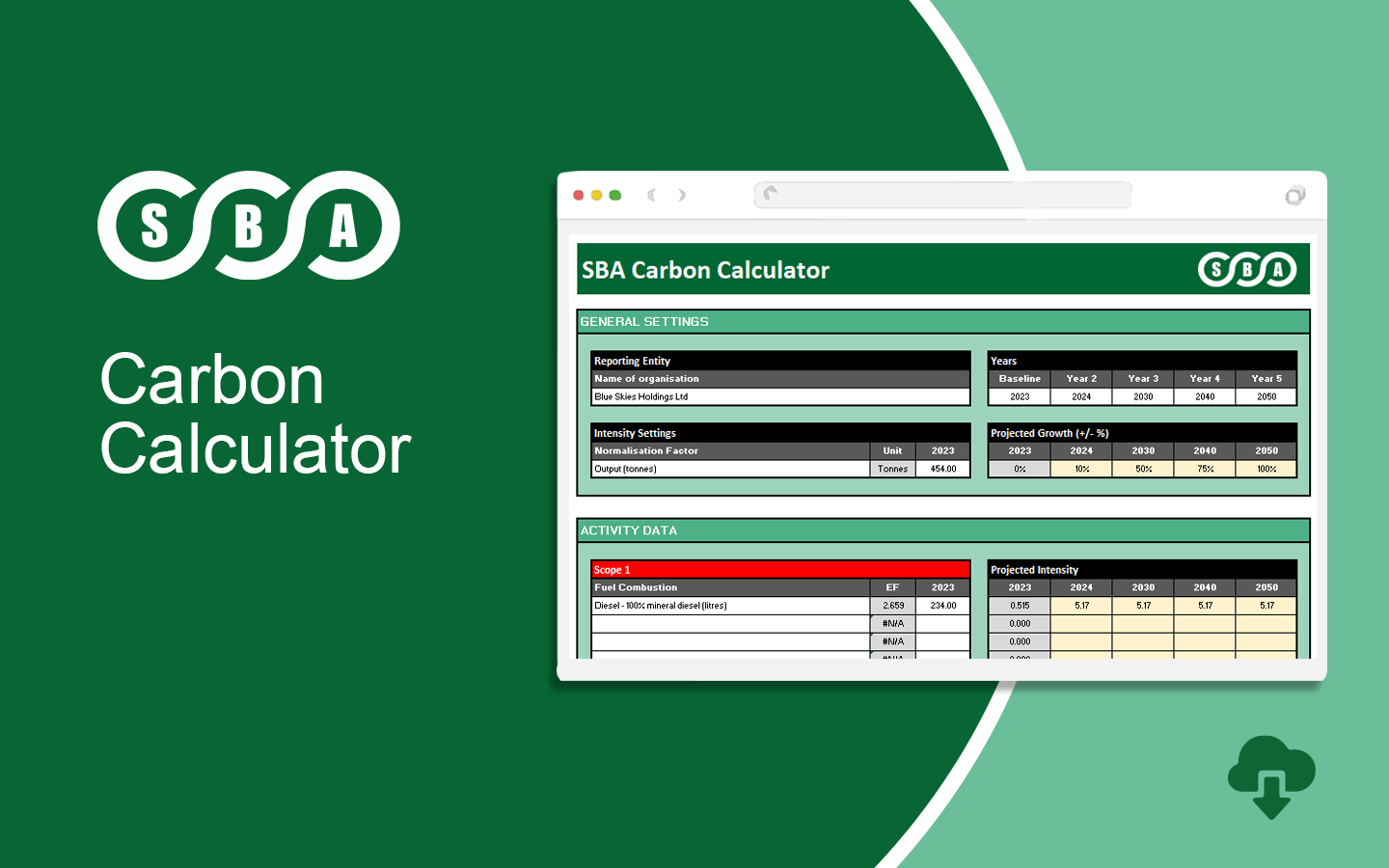 GHG Emissions Calculator and Net Zero tool